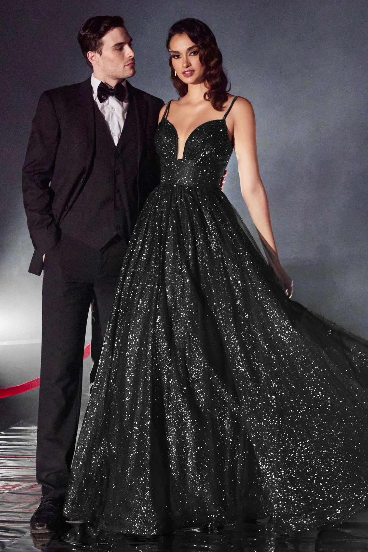 prom dress tuxedo Layered Glitter Ball Gown – Tux-USA®