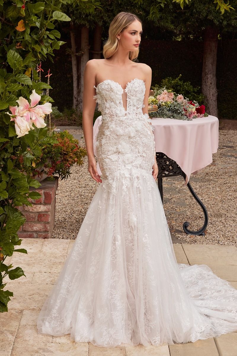 Strapless Lace Wedding Gown