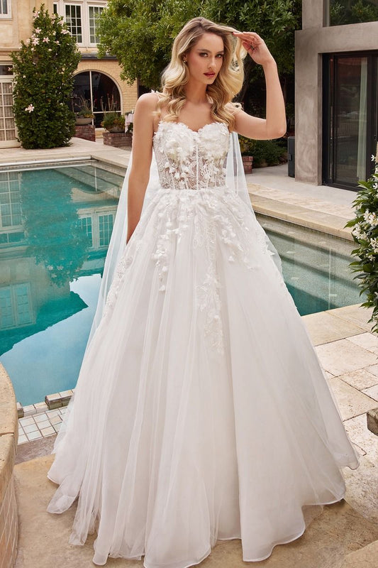 Layered Tulle Wedding Ball Gown