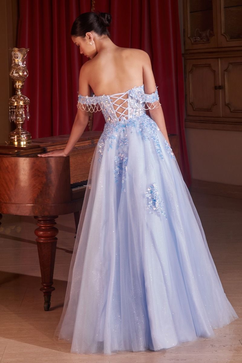 Off The Shoulder Tulle Ball Gown