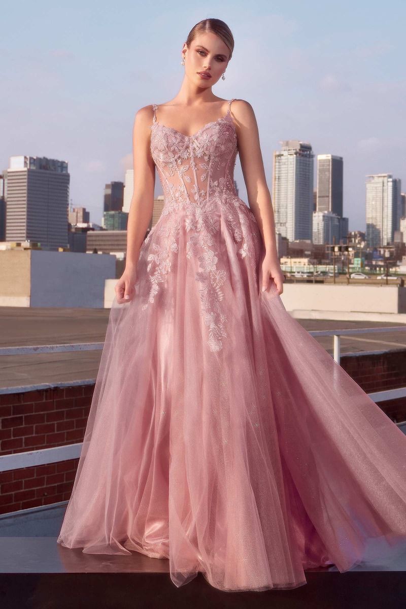 Freesia Gown - Mauve A-Line Layered Tulle Dress | Lady Black Tie Mauve / 6 Freesia Gown - Mauve A-Line Layered Tulle Dress | Lady Black Tie Mauve / 6