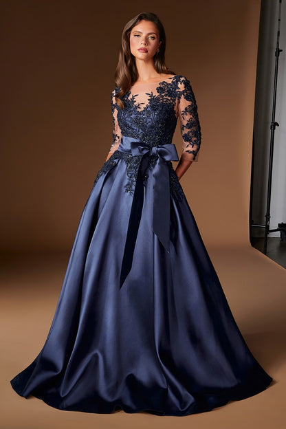 Lace Long Sleeve Mother Of The Bride Ball Gown
