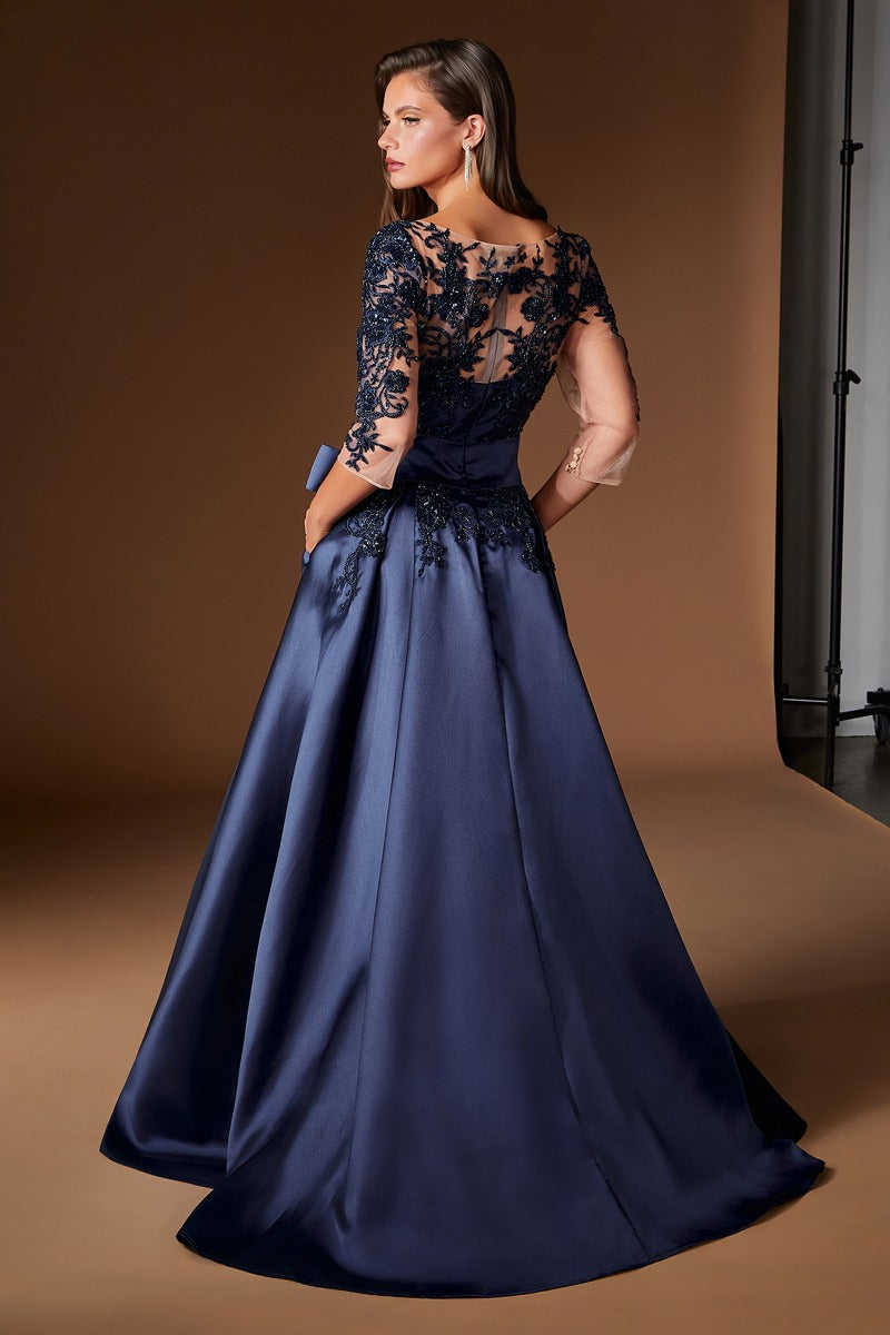Lace Long Sleeve Mother Of The Bride Ball Gown