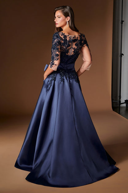 Lace Long Sleeve Mother Of The Bride Ball Gown