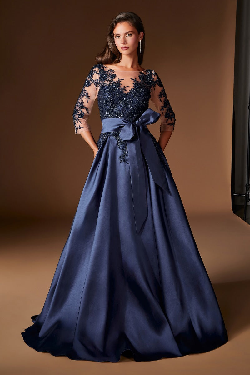 Lace Long Sleeve Mother Of The Bride Ball Gown