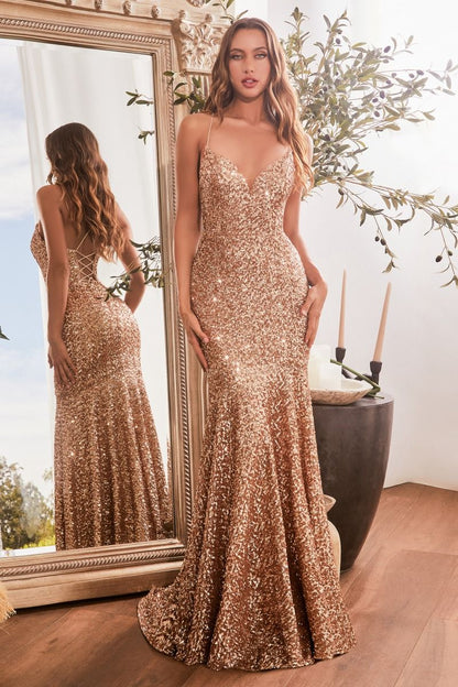 Fitted Sequin Mermaid Gown