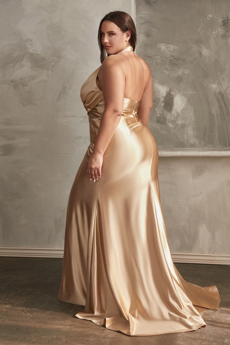 Halter Satin Gown