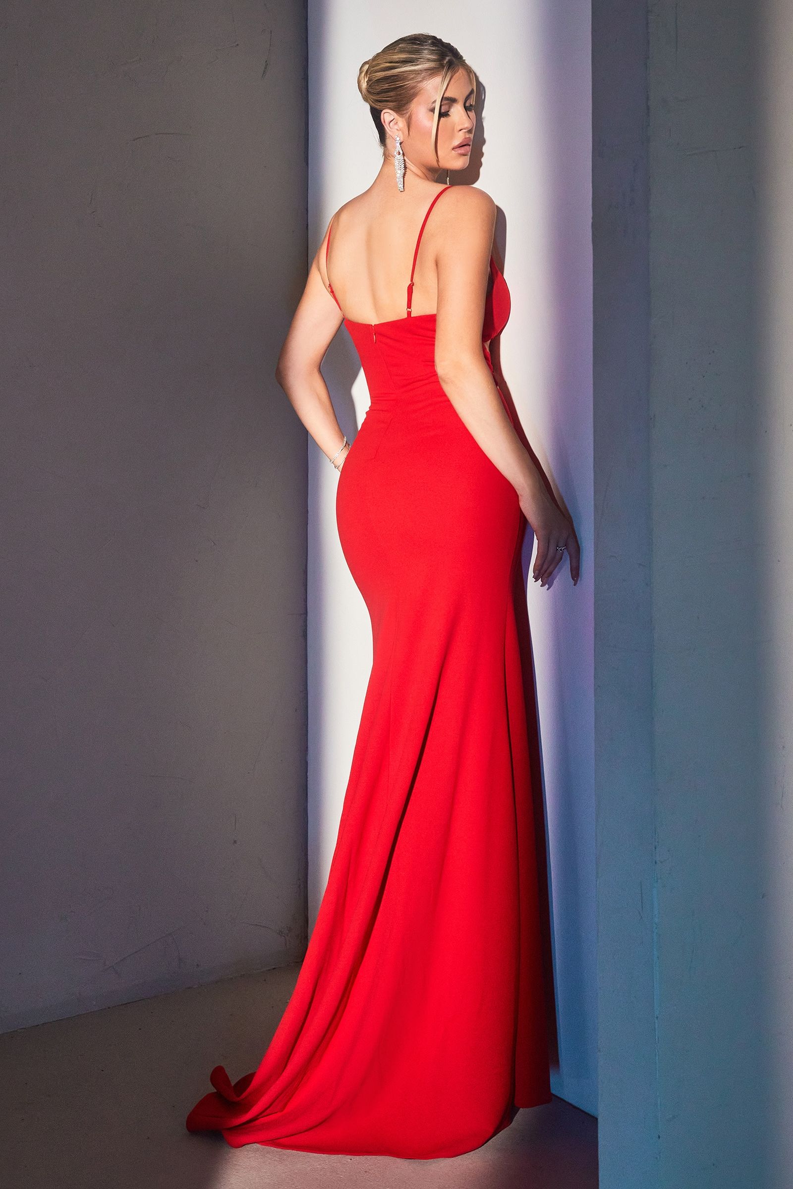 Cut-Out Long Sweetheart Prom Dress - PromGirl Red / Small Cut-Out Long Sweetheart Prom Dress - PromGirl Red / Small