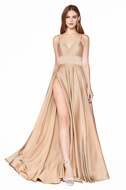 A-Line Satin Gown