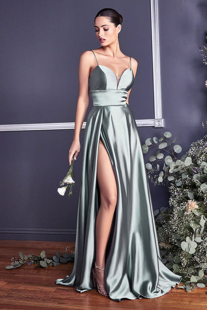 A-Line Satin Gown