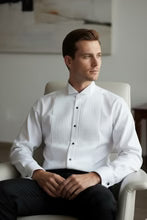 "David" White Wingtip Tuxedo Shirt