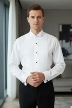 "David" White Wingtip Tuxedo Shirt