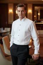 "David" White Wingtip Tuxedo Shirt