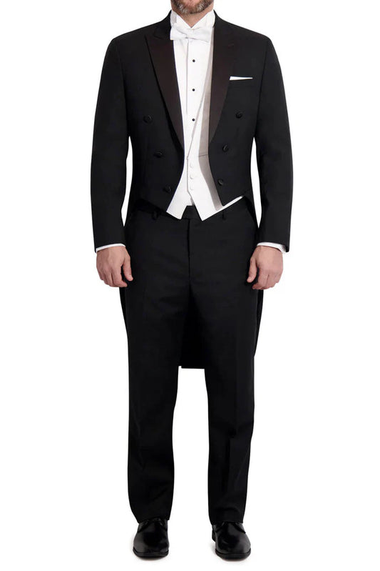 "Edward" Black Tuxedo Tailcoat