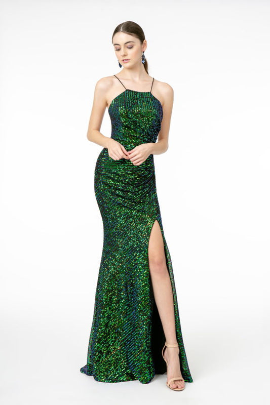 Strappy Sequined Bodycon Mermaid Dress by Elizabeth K