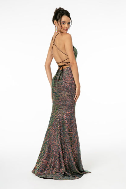 Strappy Sequined Bodycon Mermaid Dress by Elizabeth K