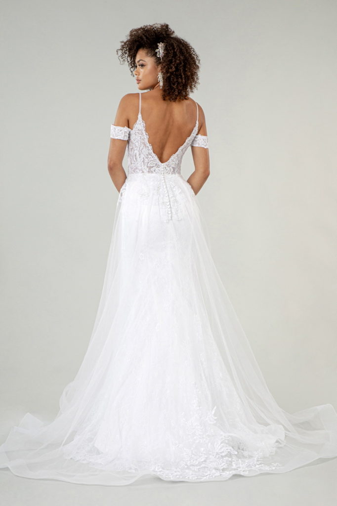 Sweethearted Embroidered Spaghetti Strap Wedding Gown w/ Lace Lining