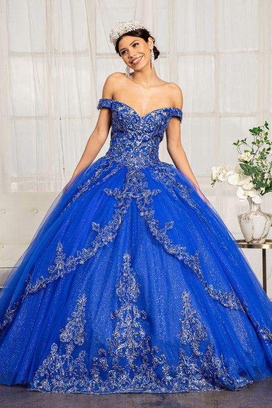 التطريز مزين الحبيب بريق شبكة اللباس Quinceanera 