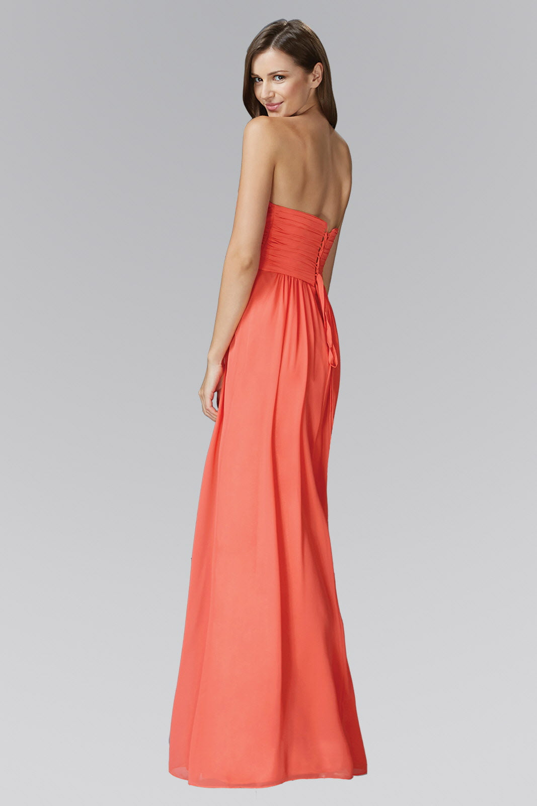 Sweetheart Pleated Criss-Cross Bodice Chiffon Floor Length Dress Tux-USA Sweetheart Pleated Criss-Cross Bodice Chiffon Floor Length Dress Tux-USA