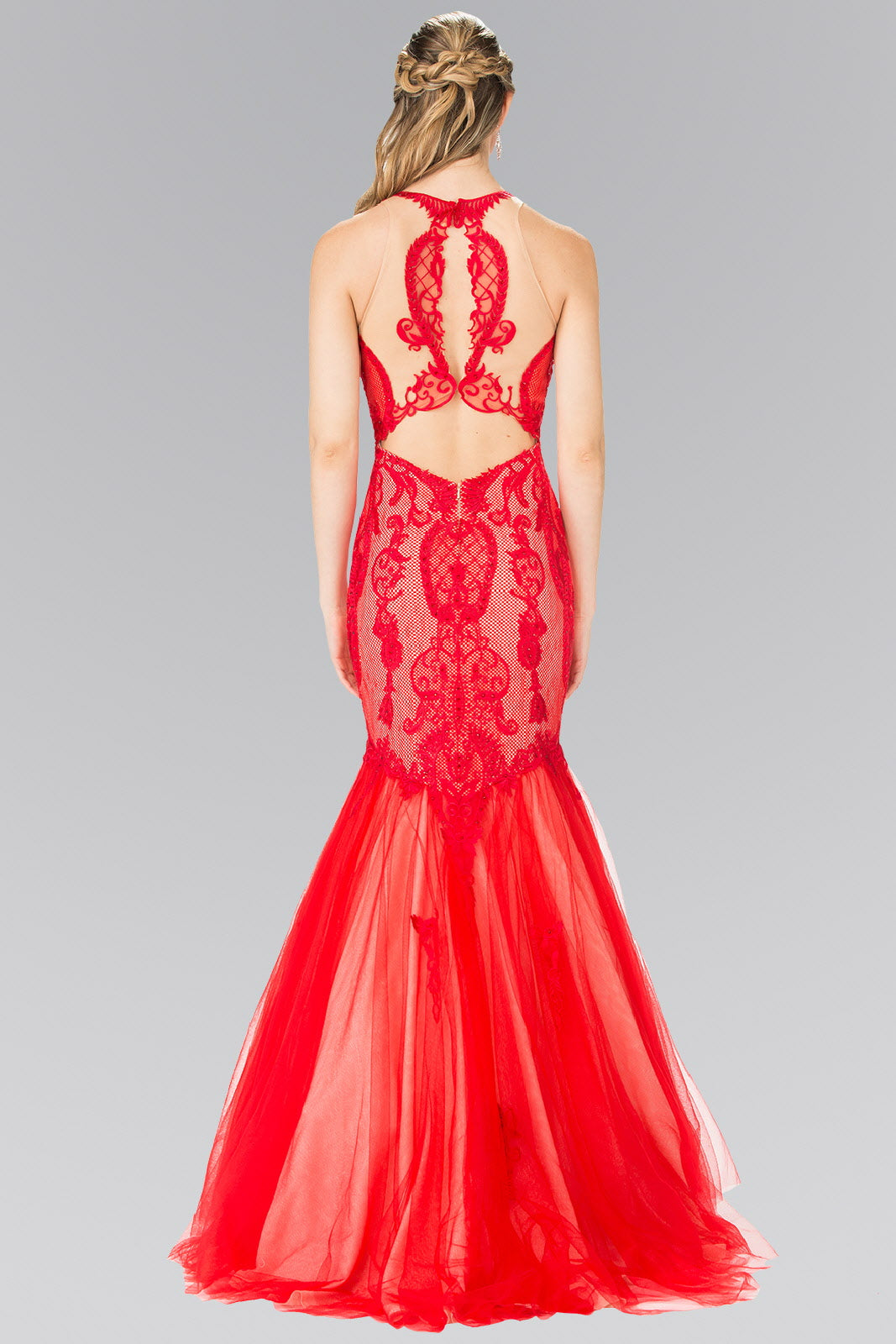 GLS Mermaid Long Prom Halter Gown - Red - 3XL - Lace and Tulle - Formal Evening Dress GLS Mermaid Long Prom Halter Gown - Red - 3XL - Lace and Tulle - Formal Evening Dress