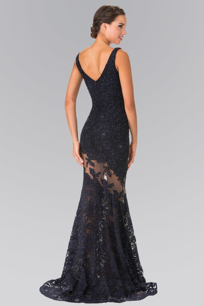 Illusion Cut-Out Lace Long Dress 2XL / Ivory