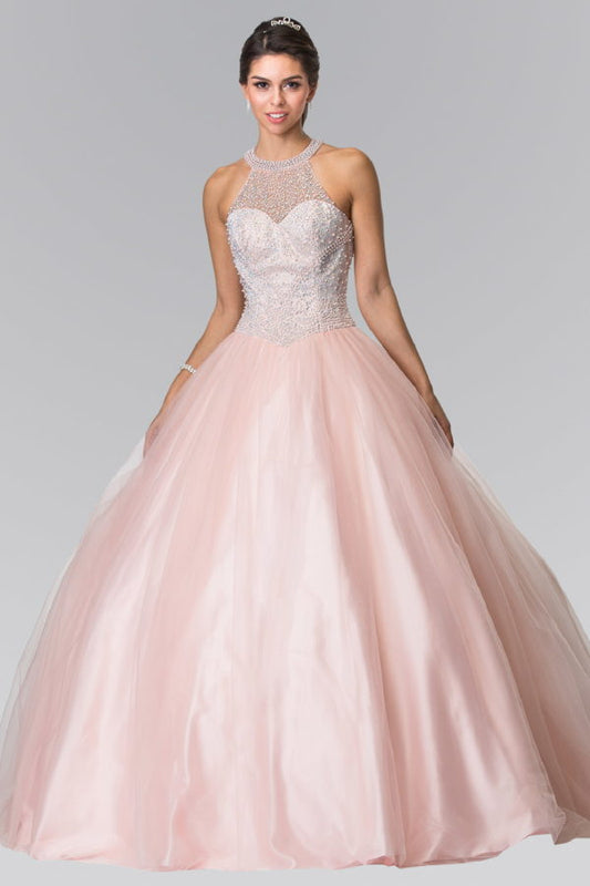 Illusion Sweathearted Tulle Quinceanera Dress