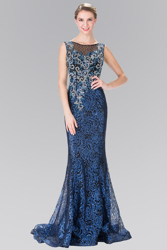 Beads Embroidered Sequin Long Dress