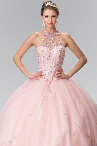 Beads Embellished Quinceanera Long Dress