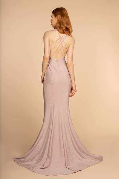 Illusion V-Neck and Strap-Open-Back Mermaid