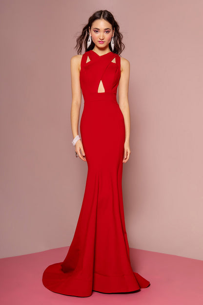 Cut-Out Bodice Rome Jersey Mermaid Dress