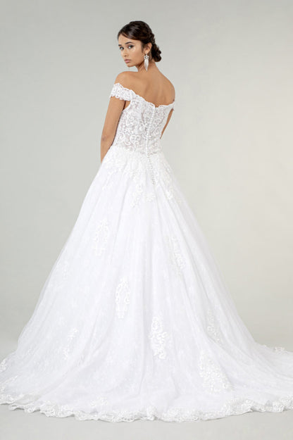 Lace Embellished Bodice A-Line Wedding Gown