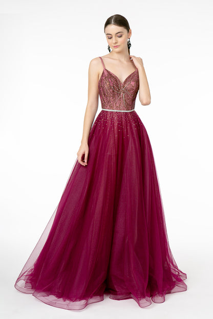 Ethereal Embellished V-neck Evening Dress from Elizabeth K Tux-USA Ethereal Embellished V-neck Evening Dress from Elizabeth K Tux-USA