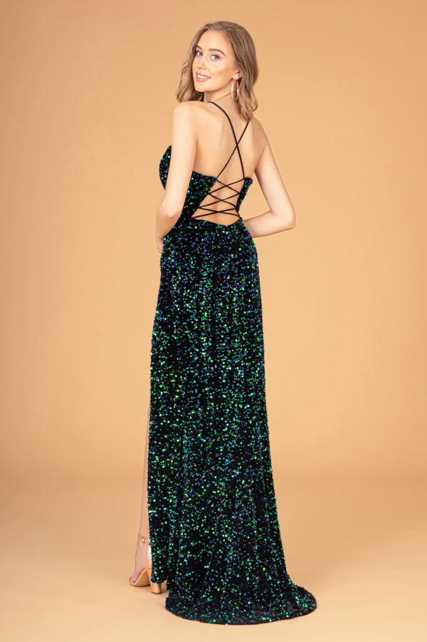 Long Spaghetti Strap Formal Prom Dress - Navy / L Long Spaghetti Strap Formal Prom Dress - Navy / L