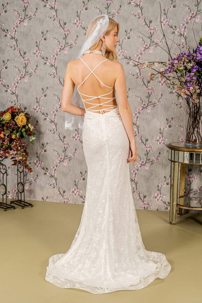 Floral Embroidery Illusion Sweetheart Lace Mermaid Wedding Gown