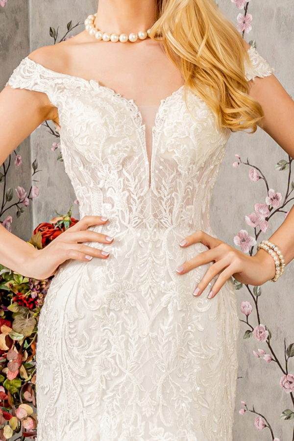 beaded tulle sweetheart trumpet wedding dress Beaded Spaghetti Straps Sweetheart Wedding Dress