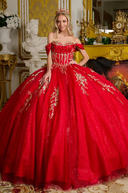Detachable Off Shoulder Straps Glitter Sequin Underlayer Train Ball Gown With Detachable Back Bow