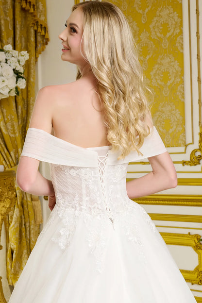 Wedding Gown A Voluminous A-Line Silhouette, With Shimmering Beads, Intricate Embroidery, And Sequins