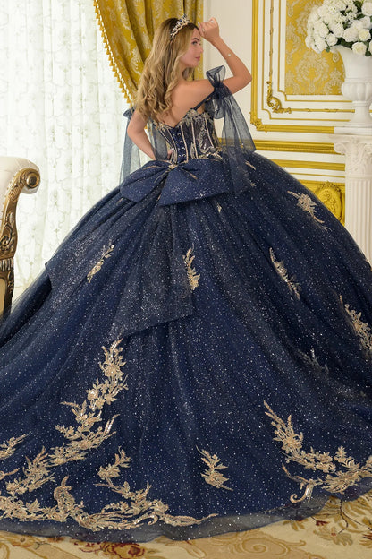 Tie Able Off Shoulder Straps Boat Neckline Pleat Detail Bodice Ball Gown Train With Detachable Back
