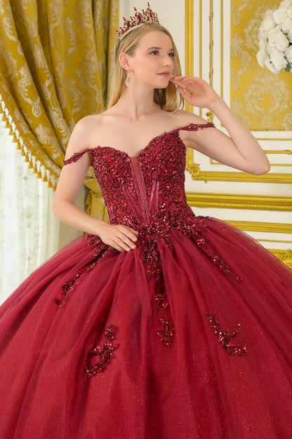 Embellished Thin Straps V Neckline Glitter Underlayer Train Ball Gown With Detachable Butterfly Bow