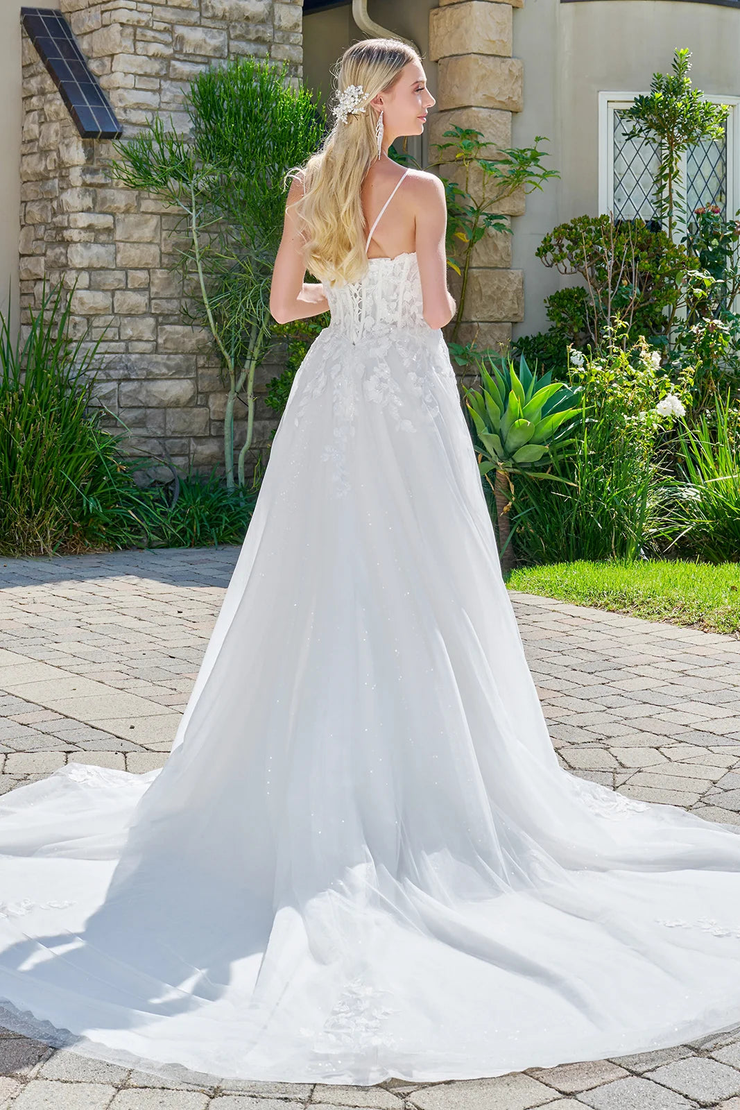 Thin Straps Boat Neckline Corset Lace Underlayer Bodice Sequin Underlayer Skirt A Line Train Dress