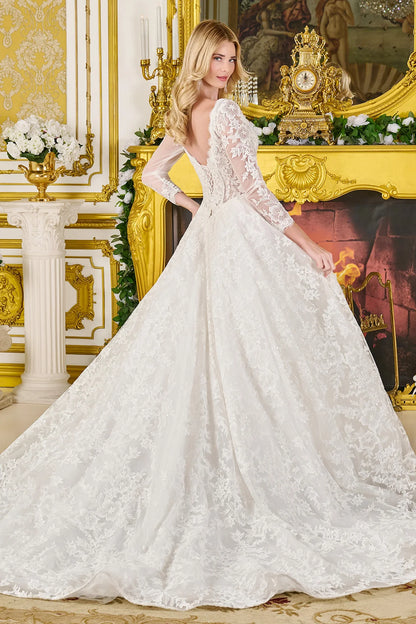 Wedding dress, beads, embroidery and sparkling sequins