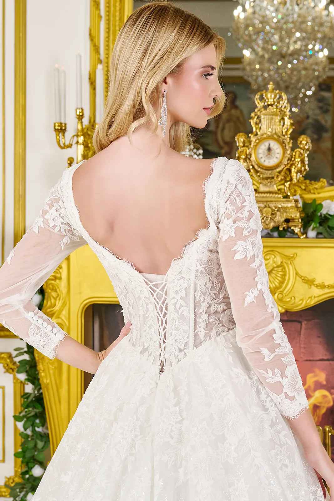 Wedding dress, beads, embroidery and sparkling sequins