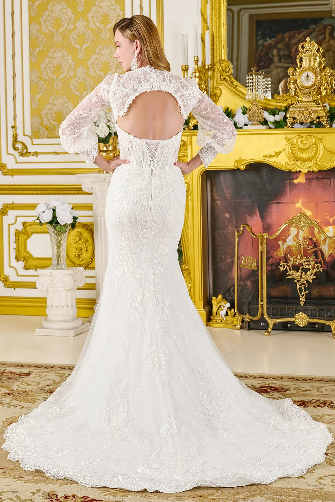 Trumpet Silhouette Wedding Gown Strapless, Sweetheart Neckline