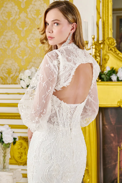 Trumpet Silhouette Wedding Gown Strapless, Sweetheart Neckline