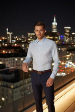 "Jamison" Blue Twill Spread Collar Dress Shirt