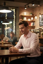 "Jamison" Pink Twill Spread Collar Dress Shirt