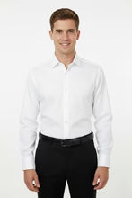 "Jamison" White Twill Spread Collar Dress Shirt