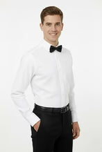 "Jamison" White Twill Spread Collar Dress Shirt