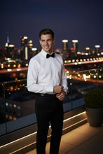 "Jamison" White Twill Spread Collar Dress Shirt