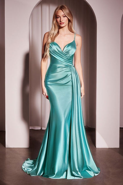 Soft Satin Fit & Flare Gown